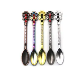 Crown Cat Magic Wand Amore forma portatile Mini cucchiaio pala tela Fumo in metallo pazzo in polvere pazzo giallah shisha dabber tampone di cera fumogano camino accessori per tanuff nuovo