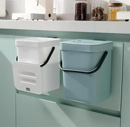 Mülldose Küchenhängekorb mit Deckel Haushaltsvorräten Lebensmittelabfälle Kompostbehälter 5L 2108278793359