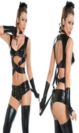 Mulheres Sexy Lingerie imitação de couro gato feminino Cosplay Festumes Clube Evening Party Wear Halloween Catwoman Transmumes Adults S197064594004