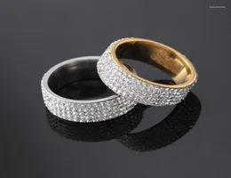 웨딩 반지 우아한 밴드 5 줄 지르콘 링 클러스터 입방 식 지르코니아 CZ 여성 약혼 Fine Jewelrywedding Toby228282547