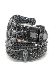 2021 Nuovo arrivo 3 colori Simon Famous Brands Cinturon Woman Men Belt PU Leather Black Skull9614580