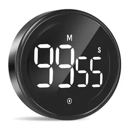 Metal Magnetic Digital Kitchen Timer com temporizadores de exibição LED, cronômetro de contagem regressiva para cozinhar fitness em sala de aula, volume ajustável, fácil para crianças e idosos