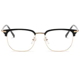Retro Augenbrauengläser Rahmen Antiblau -Licht Myopie Brille Casual Halbrahmen Männer Design klassisch flach weiblich 240425