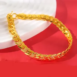 Настоящий 24 -километровый браслет с золотой веревкой для женщин для женщин.