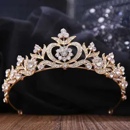 Tiaras 6 Farben Luxus rot grün blau Kristall Tiara Kron Frauen Mädchen Hochzeitsfeier Brautkönigin Friseur Accessoires Schmuck Schmuck