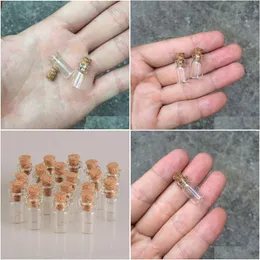 Parfüm Şişe Mini Cam Şişeler Cork 10x18x5mm 0.5ml Boş Küçük Dilek Flakonları Jars 300 Pcslot Damla Teslimat Sağlığı Güzellik Kırığı Dhked