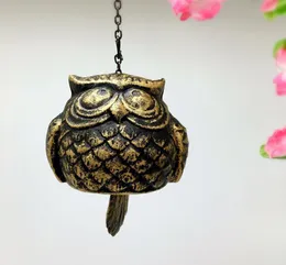 3 stycken Cast Iron Owl Windchime Bell Vintage Metal Wind Chime Hanging Bell Home Garden Store Shop El Bar Yard Porch Decoration3485352