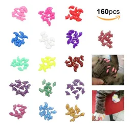 Pet Nail Caps Claws Protector Cover för Cat Pet Kitten Anti Scratch med självhäftande lim PVC Material44473352339506