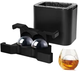 Crystal Clear Ice Ball Maker Press sfärisk whisky Tray Mold Bubble Cube Diamond Skull Box Mold 220624GX6417060