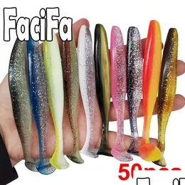 Köder Köder neue 50pcs Soft Lure Sile Köder Köder Schatten Wobbler Fischerei Meer Wurm Swimbait Streamer Spinnerbait Accessoires Drop Lieferung Spor Dhnqw