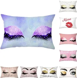 CushionDecorative Pillow Eye Lash Decorative Throw Pillows Cushion Cover 30x50 Polyester Pillowcase Cushions Home Decor Sofa Livi8301405