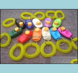 Obedience Dog Home Gardendog Button Clicker Pet Sound Trainer With Wrist Band Click Training Tool Aid Guide Pets Dogs Supplies 14833353