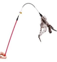 Legendog 1pc Kotek Wander Wand Creative Spring Bell Decor Zabawny kota Pióro Trening Pet Supplies Rand Qylgjb9920022