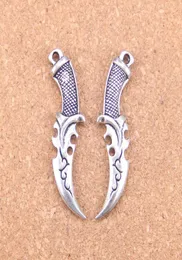 17st Antique Silver Bronze Plated Dagger Charms Pendant DIY Necklace Armband Bangle Findings 5012mm5891652