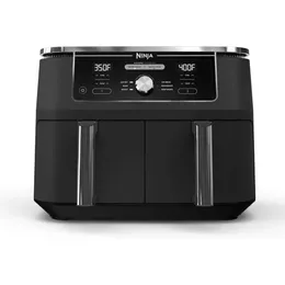 DZ201 Foodi 8 Quart 6-in-1 Dual Zone 2 Basket Air Fryer with 2 Independent Frying Baskets, Smart Finish to Roast, Broil, Dehydrate, and More for Quick and Easy Meals