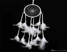 White Dream Catcher Hanging Art Feather Ornaments for Bottom Girls Kids Room Wall Art Decorazioni per matrimoni 1221151577670