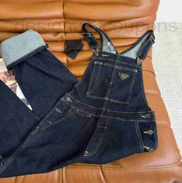 Kadın Tulumları Torparlar Tasarımcı Tembel Moda Moda Mavi Denim Tulum Basit Bir Mizaçlı Büyük Cepler Geniş Bacaklar Düz Bacak Pantolonları Modeli