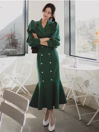 Sukienki na co dzień 2024 Jesienna spódnica dla kobiet w Plus size Y2K Suit Sukienka Fishtail w stylu Hepburn w stylu Hepburn