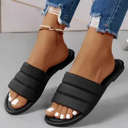 Slippers Casual Shoes Woman Beige Heeled Sandals Shale Female Beach Luxury Black Flat Summer Soft Sabot Fabric Fashion Slides H240430