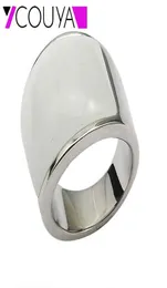 خواتم الزفاف 2021 Fashion Opal Retro Ring for Women White Stone مع الفولاذ المقاوم للصدأ الأصابع ، Charm Christmas Gift7060710