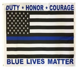 3x5ft 90x150 см. Тонкая синяя линия флаг Duty Honor Curage Lives Matter Direct Factory Whys9178549