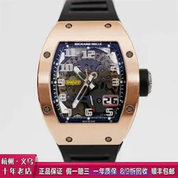 الساعات الفاخرة السويسرية السويسرية RM Watch Chronograph Mens Series RM029 Mens 18K Rose Gold Watch Hollow Plate Switch Automatic Mechanical Fairal Wat D543