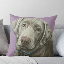 Pillow Sweet Silver Labrador Retriever Painting Lab Dog Puppy Art Throw Luxury Decor Sofa Cover Sleeping Pillows