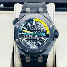 Luxury Watches APS factory Audemar Pigue Royal Oak Marine Diver Carbon 15706AU.00.A002CA.01 stQ6