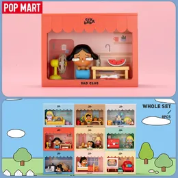POP MART CRYBABY Sad Club Series Scene Sets by Molly 1PC/8PCS POPMART Blind Box Anime Action Figure Cute Figurine Cry Baby 240422