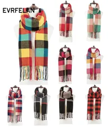 Sclesves Evrfelan Brand Designer Women Women Luxury Winter for Men Plaid Long Long Lonit Shawn 60 Style Female9514306