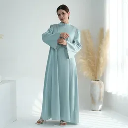 Roupas étnicas Mulheres muçulmanas Mulheres Islâmicas Vestido de cetim Hijab Arábica Arábica ABAYA DUBAI DUBAI LUZULO EUD MUBARAK TURCO TURCO TURCO