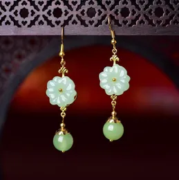 Dangle Kronleuchter Jade Anhänger Chinesische Nationalwindohrringe Pendientes Mujer Boucle Oreille Femme Brincos Femininoparty bevorzugt 9380008