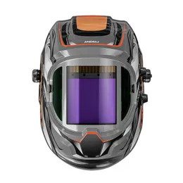 ANDELI Auto Darkening Wauting Helmet con vista laterale panoramica 180 Visualizzazione grande Visualizzazione True Color Solar Wakeding Mask 240422