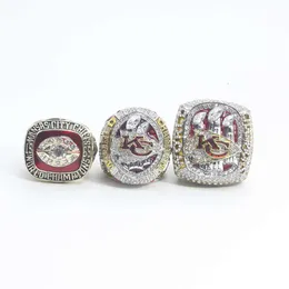 Anelli di banda 2023 Kansas Chief Super Bowl Champion Ring Set 3 pezzi 1969 2019 2023 QF9A