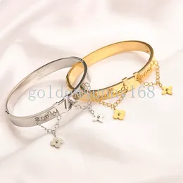 18-karatowe złoto srebrne projektanty bransoletki marka Letter Brzeźń Wedding Biżuter