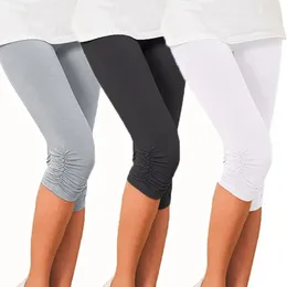 Тонкие кружевные короткие леггинсы летние Jeggings Женские брюки.