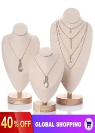 Velvet Jewelry Badanowa sztaluka łańcuch szyi do stojaku biustu stojak wieżowy do domowej sypialni 273U9140110