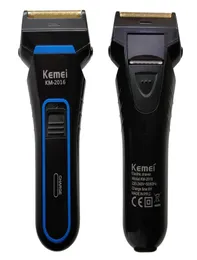 Kemei 2 Blades barbeadores elétricos elétricos para homens recarregáveis de barbear portátil Cutter de barbear lateral D406708997
