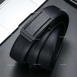 ファッションCinturonデザイナーMen's Real Belt Toothless Automatic Buckle in the Universal Belt Box for Business and Leisure