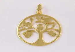 Vermeil Bear Good Vibes Tree Pendant Authentic 925 Sterling Silver pendants Silver Fits European Style Gift Andy Jewel 018114580667983753