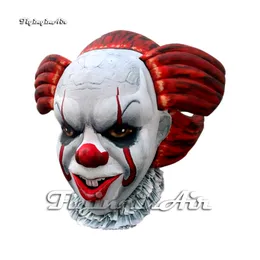 wholesale Personalized Inflatable Devil Head Replica 3m/4m Evil Witch Model Horrifying Air Blown Clown Skull Balloon For Halloween Party Decoration