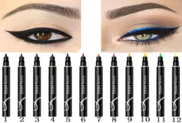 DNM Renkli Mat Sıvı Eyeliner Kalem Su Geçirmez Mavi Beyaz Göz Astarı Kozmetik Araçlar8155015