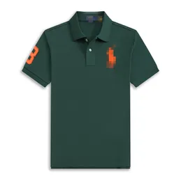 Erkek Polos Lüks Marka Pony Pure Pamuk Yüksek Sınıf İşlemeli Polo Gömlek Erkek Yaz Boş Zaman İşi Hızlı Kurutma Kısa Kollu T-Shirt