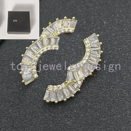Designer Spettaio Inlay Diamond Pin Pince Pins Design Brand Lettera 18K Giolleria Gold Gioielli Regalo Regalo Regalo per perno