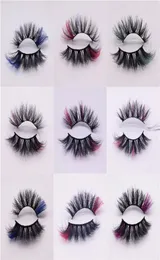 Whole 39 Styles Colored False Eyelashes 5D Fluffy Handmade Dramatic Mink Lashes DIY Natural Look Eyelash Extension Beauty Make6372406