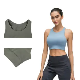 Donne imbottiti yoga sport reggiseno senza maniche allenamento al collo alto raccogliendo mutande da biancheria da biancheria intimo a prova di shock comodo fitness senza anello in acciaio