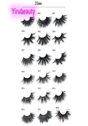 25mm 5d Mink Hair Hair False Eyelashes Mink Haint Scale Long Eyelashes 5D01 5D06 5D185151704