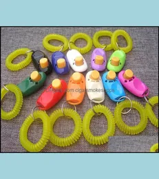 Dog Training Obedience Supplies Pet Home Garden 100Pcs Clicker Xh1216 Aid Sound Button Band Wrist 11 Trainer Tool Colors Click W7473866