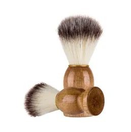 Badger Hair Men039S rakborste Barber Salon Men ansiktsskägg rengöringsapparat Högkvalitativ pro rakverktyg Razor Brushes6078117