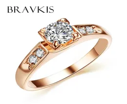 웨딩 반지 Bravkis Vintage Gold Color Engagement Bands for Women CZ Stone Promise Anillos Bague Moda Jewelry BJR00069553040